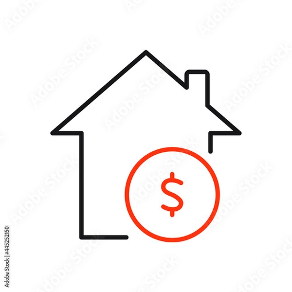 Fototapeta home loan icons symbol vector elements for infographic web
