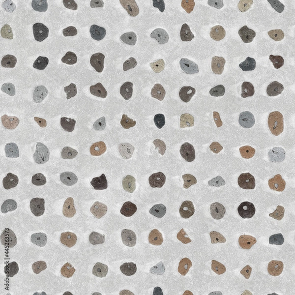 Obraz Small round stones in plaster