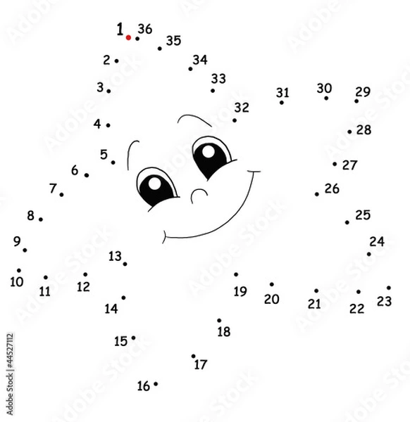 Obraz il gioco dei puntini, la stella