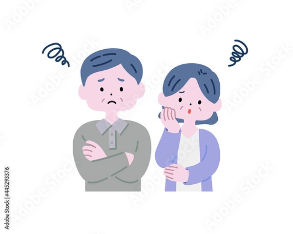 Fototapeta 困っている老夫婦