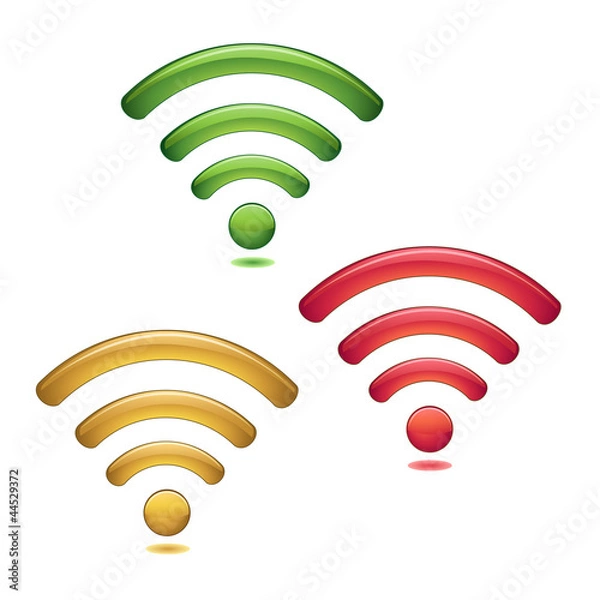 Obraz Wireless Network Symbols set