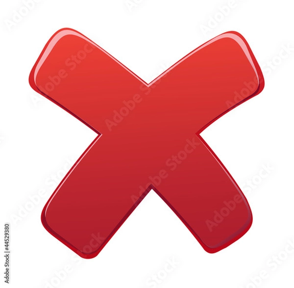 Obraz Vector red cross