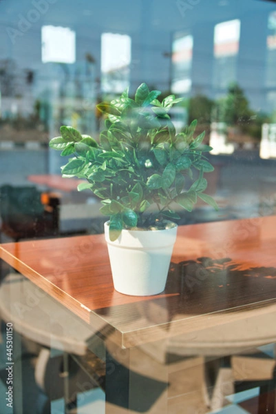 Obraz table and chairs in cafe