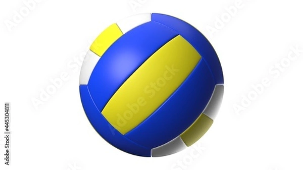 Fototapeta Volleyball ball isolated on white background.
3d illustration for background.

