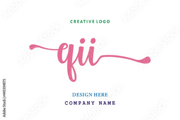 Fototapeta QII lettering logo is simple, easy to understand and authoritative