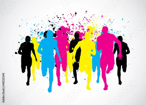Obraz CMYK Marathon Runners