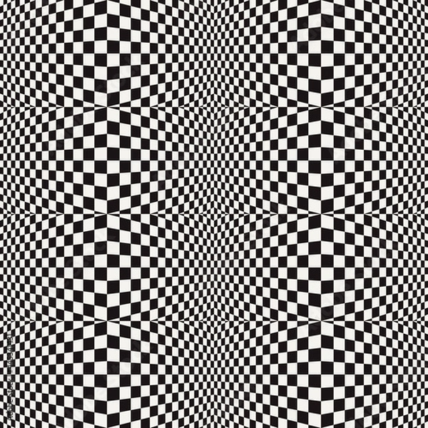 Fototapeta Checker abstract illustration. Vector perspective board.