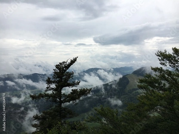 Obraz clouds in the mountains