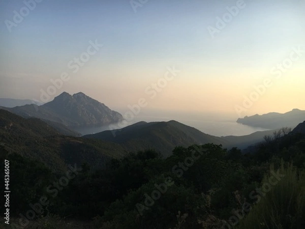 Obraz sunset in the mountains