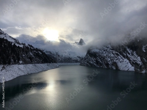 Obraz fog in the mountains