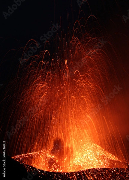 Fototapeta Ascheeruption am Stromboli