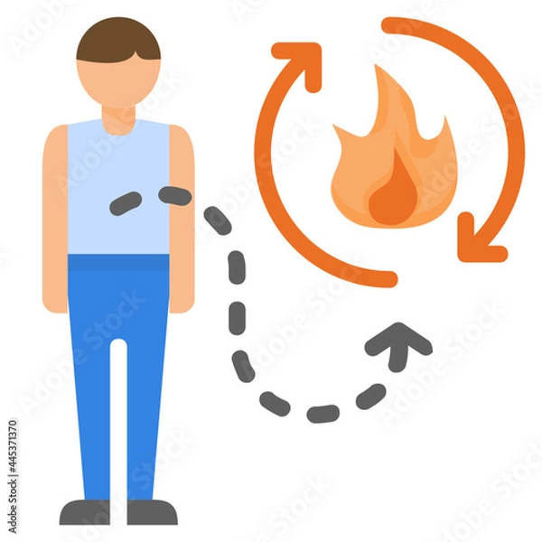 Obraz metabolic rate flat icon
