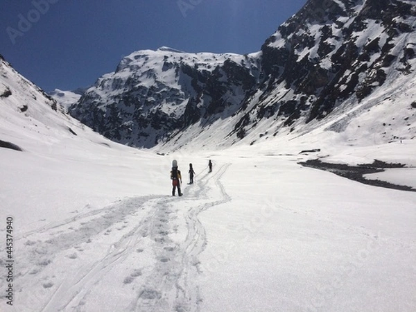 Obraz hiker in the mountains