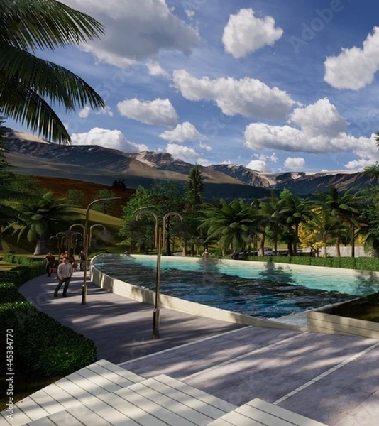 Obraz exterior rendering / 3d rendering 