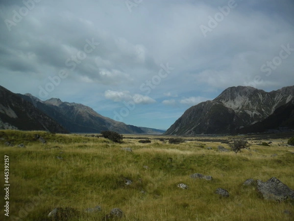 Obraz mountains and clouds