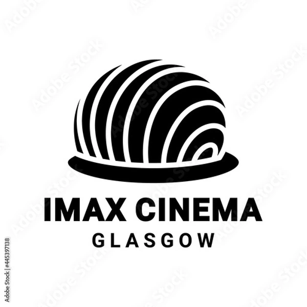 Fototapeta Vector Design imax Glasgow In Color Black and White