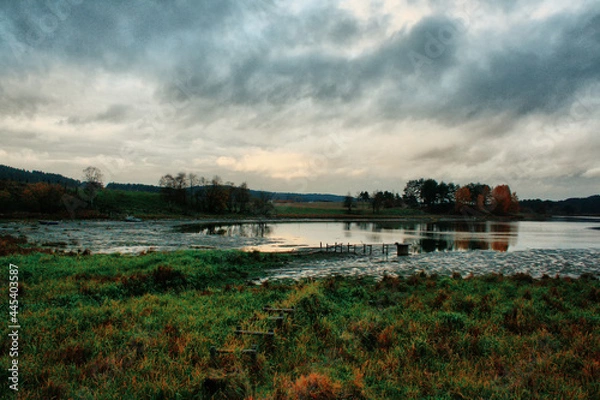 Obraz sunset on the river