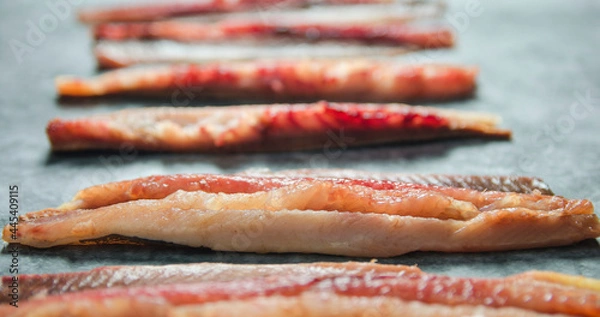 Obraz Herring fillet on a table