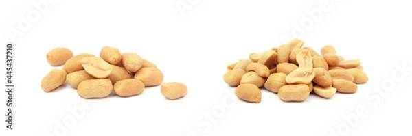 Obraz Roasted peanuts snack isolated on a white background