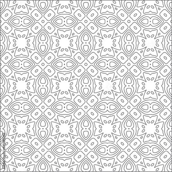Obraz Vector pattern with symmetrical elements . Modern stylish abstract texture. Repeating geometric tiles from striped elements.