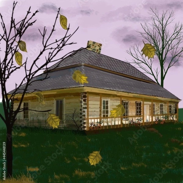 Fototapeta ranch in the fall