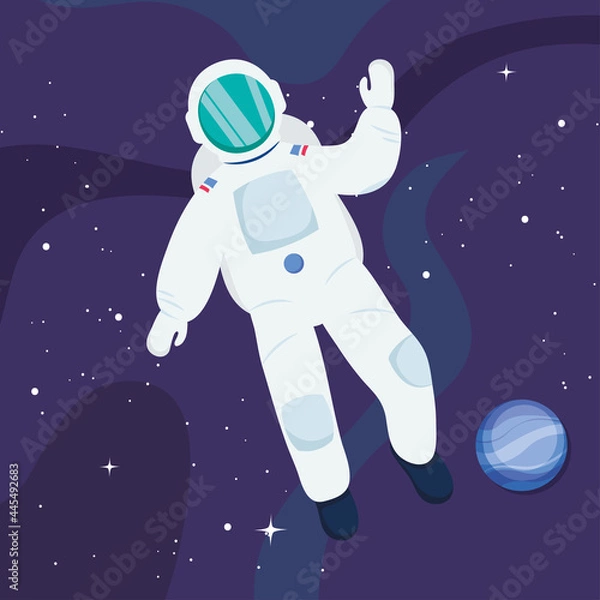 Fototapeta astronaut and neptun