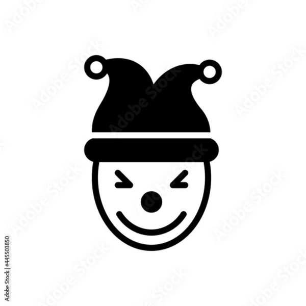 Fototapeta Black solid icon for entertaining 