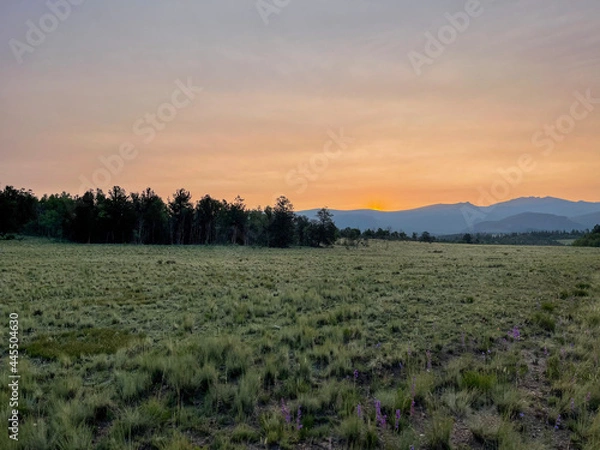 Obraz sunset in the mountains