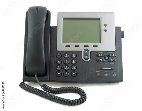 Obraz Modern Digital Phone. Isolated on white.