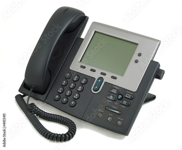 Obraz Modern Digital Phone. Isolated on white.