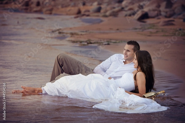 Obraz Nowożeńcy na plaży