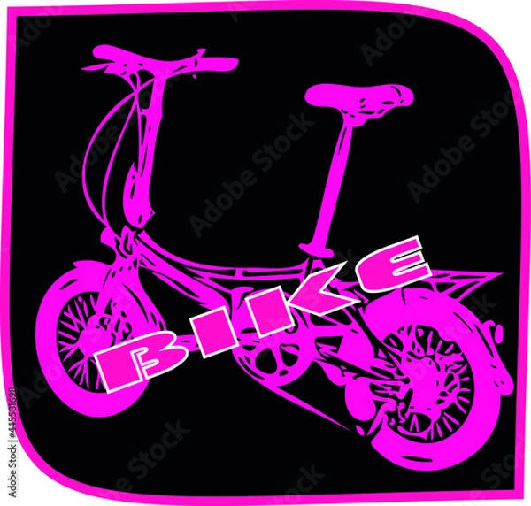 Obraz pink bike logo