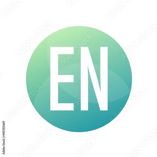 Obraz EN Letter Logo Design With Simple style