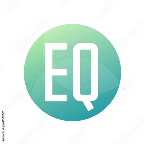 Fototapeta EQ Letter Logo Design With Simple style