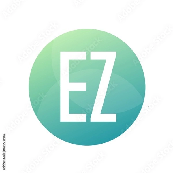 Fototapeta EZ Letter Logo Design With Simple style