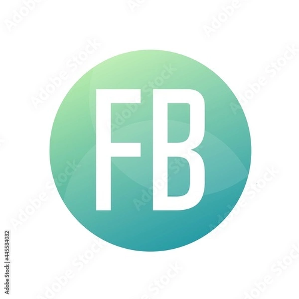 Fototapeta FB Letter Logo Design With Simple style