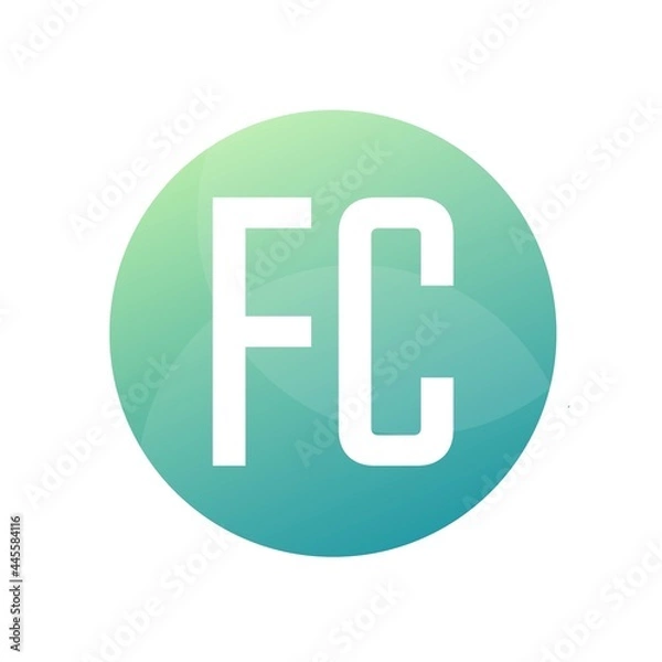 Fototapeta FC Letter Logo Design With Simple style