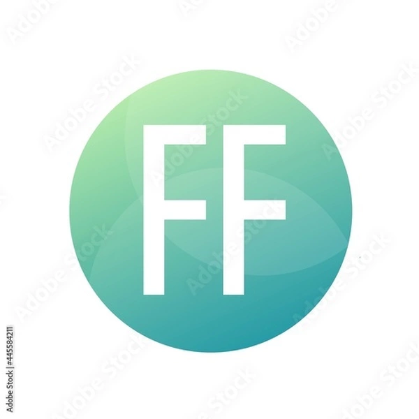 Fototapeta FF Letter Logo Design With Simple style