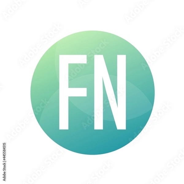Fototapeta FN Letter Logo Design With Simple style