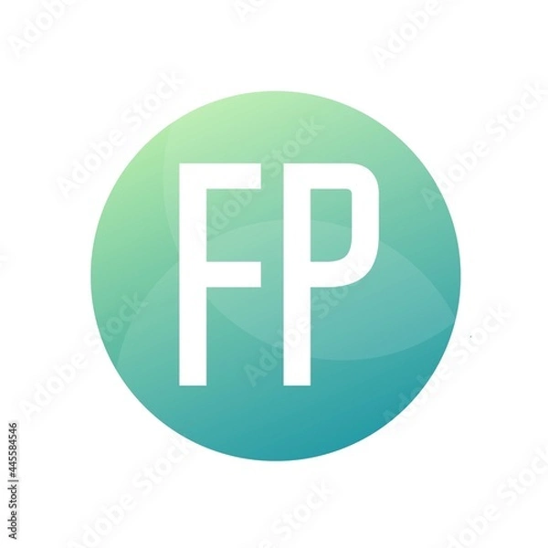 Fototapeta FP Letter Logo Design With Simple style