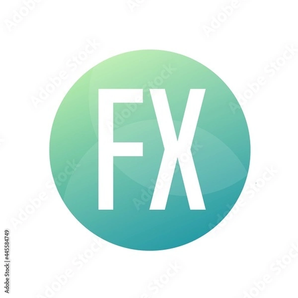 Fototapeta FX Letter Logo Design With Simple style