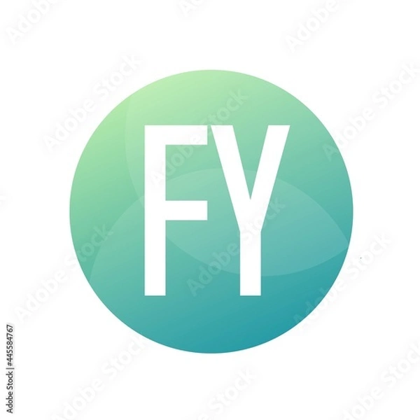 Fototapeta FY Letter Logo Design With Simple style