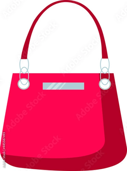 Obraz Stylish and modern woman's pink handbag illustration.