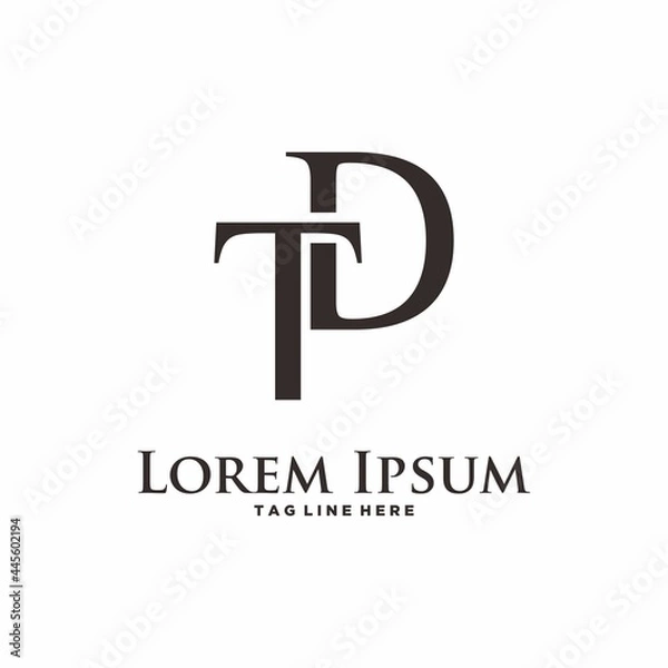 Obraz letters td logo creative