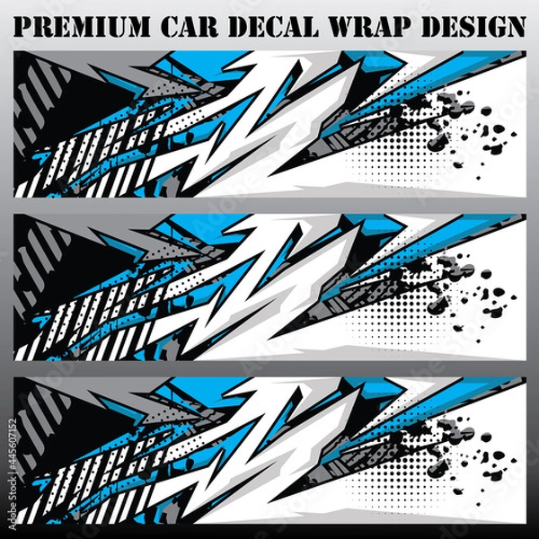 Obraz sport car decal wrap design vector