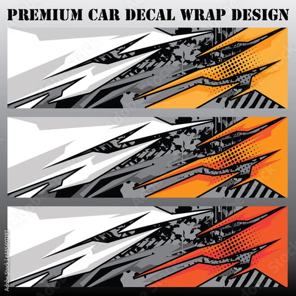 Obraz sport car decal wrap design vector