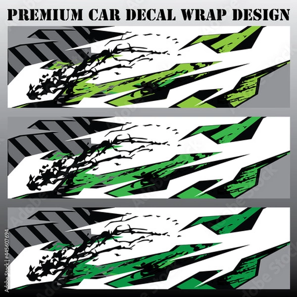 Obraz sport car decal wrap design vector