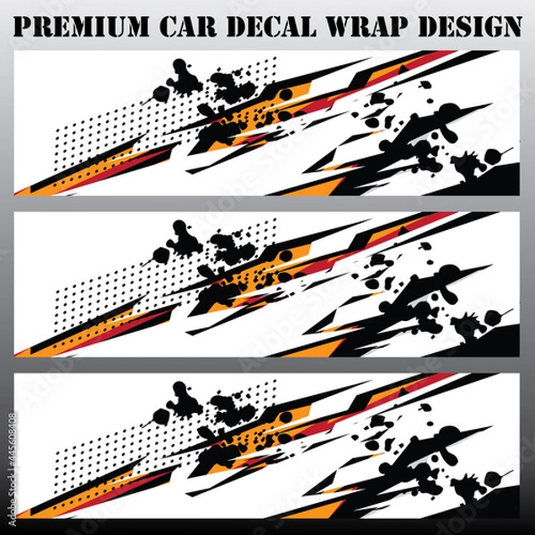Obraz sport car decal wrap design vector
