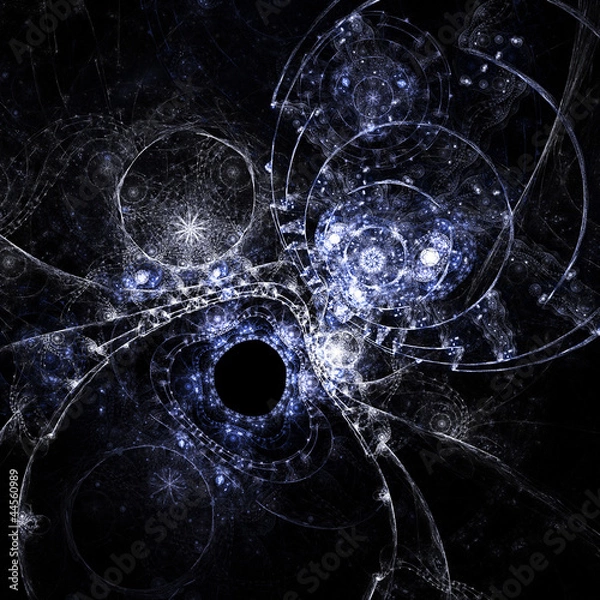 Obraz Fractal artwork, abstraction of snow storm or water
