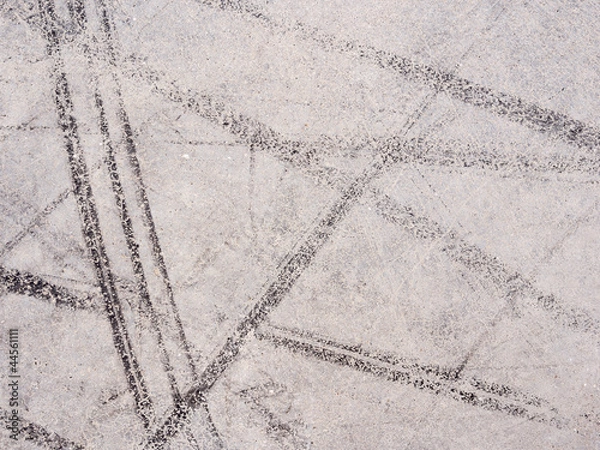 Obraz Skateboard park wheel marks